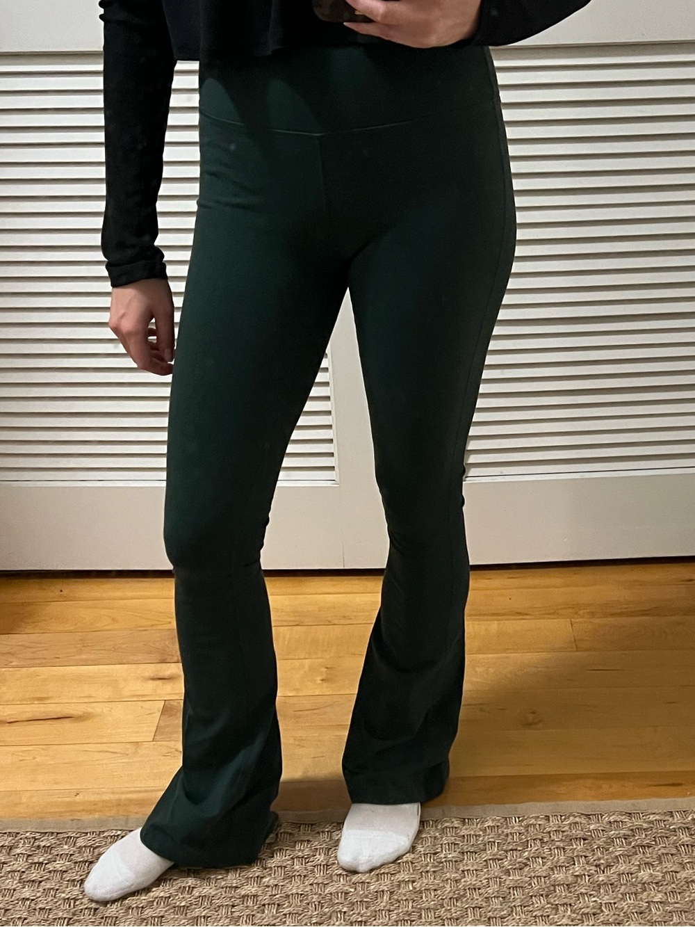 Splits59 High-Rise Flare Yoga Pants in Dark Green